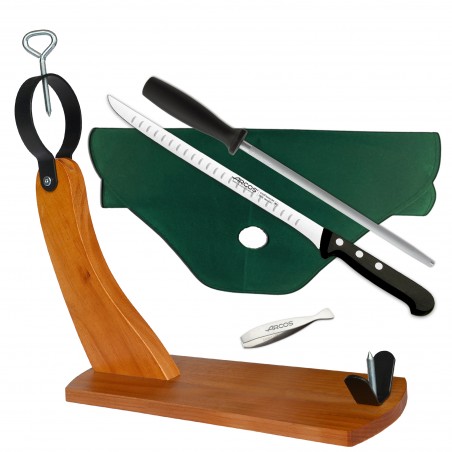 Cuperinox Kit Corta Jam N Juego Jamonero Y Cuchillo Jamonero Profesional Pzas