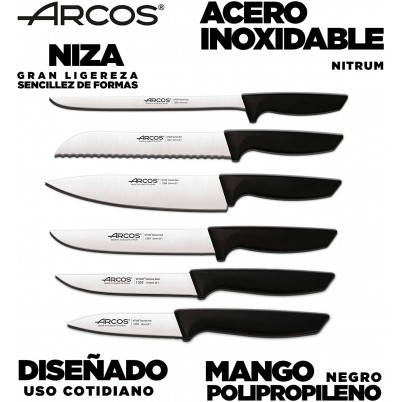 Arcos Juego Cuchillos Cocina Profesionales, Cuchillos Cocina Profesional, 6 pzas